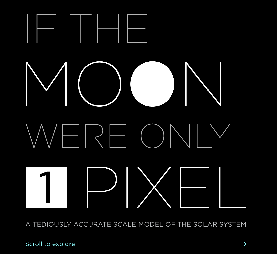 If The Moon Were Only 1 Pixel